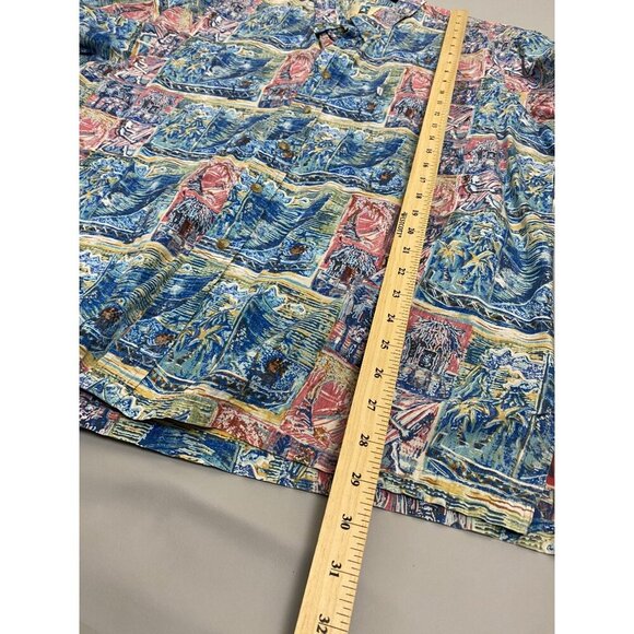 Vintage Kahala Hawaiian Islands collection Mens XL Cotton Blue Ocean Beach Palm - Picture 8 of 11